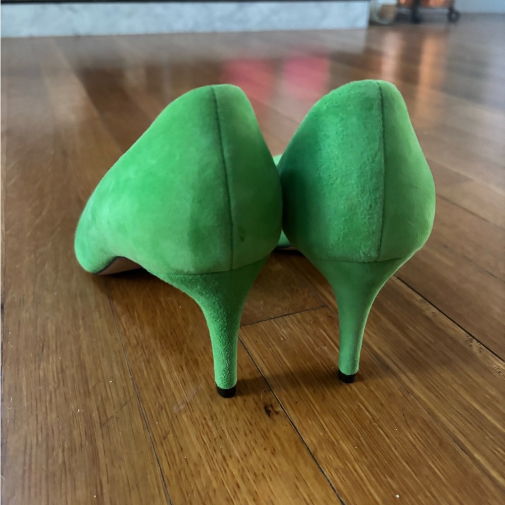 NWT J.Crew Suede Green Pumps - Size 10.5 - Picture 6 of 6